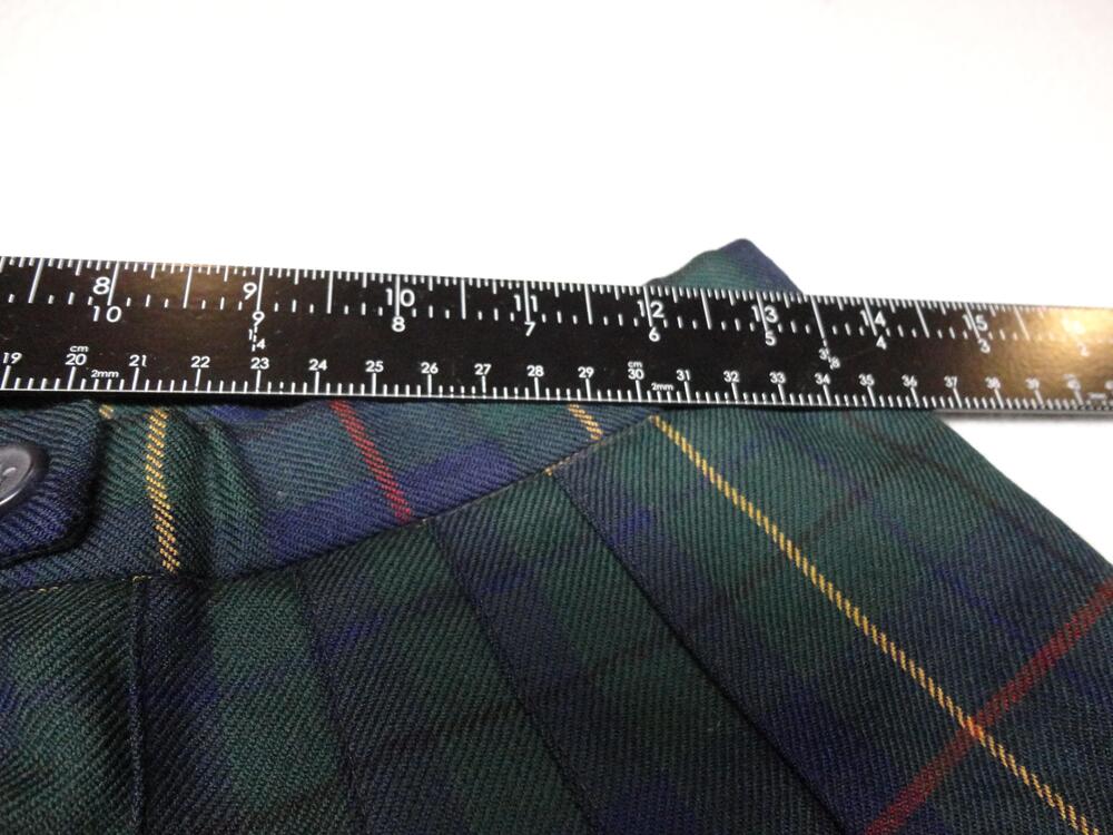 Pendleton Skirt Womens 10 Petite Green Tartan Plaid Wool Twill Pleated Midi USA - Picture 8 of 9